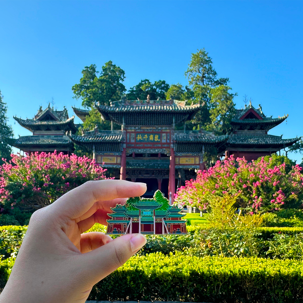 武财神关羽冰箱贴新年创意金属磁贴中国地图山西关帝庙关云长同款