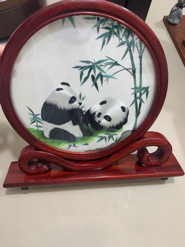 手工苏绣双面绣如意摆件送外国友人客户乔迁结婚伴手礼