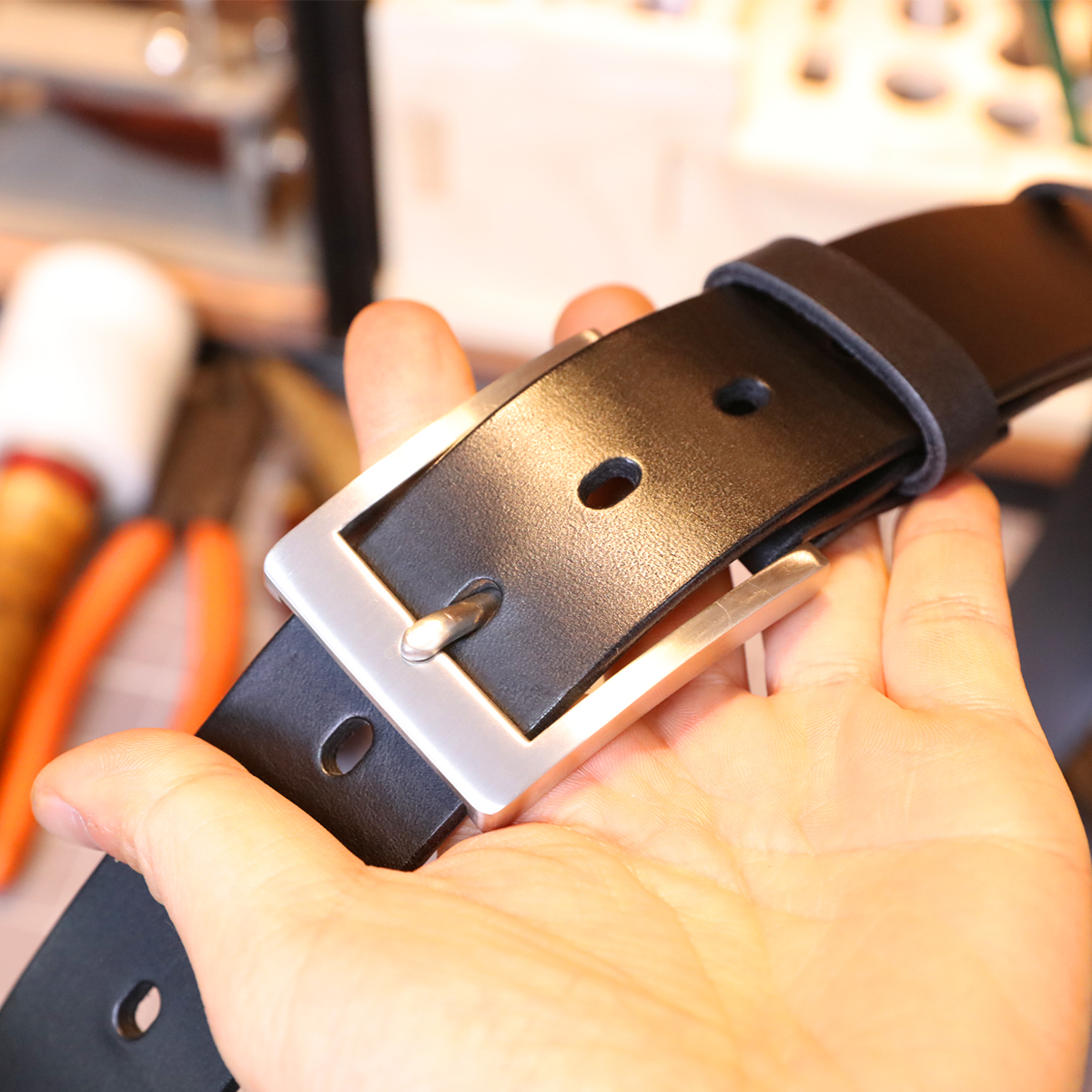 真皮腰带男手工头层牛皮裤带真牛皮皮带商务休闲男士针扣裤腰带男