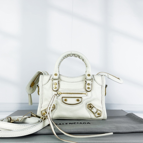 95新 Balenciaga/巴黎世家 妃鱼/包包/市场价8130/牛仔白色时尚