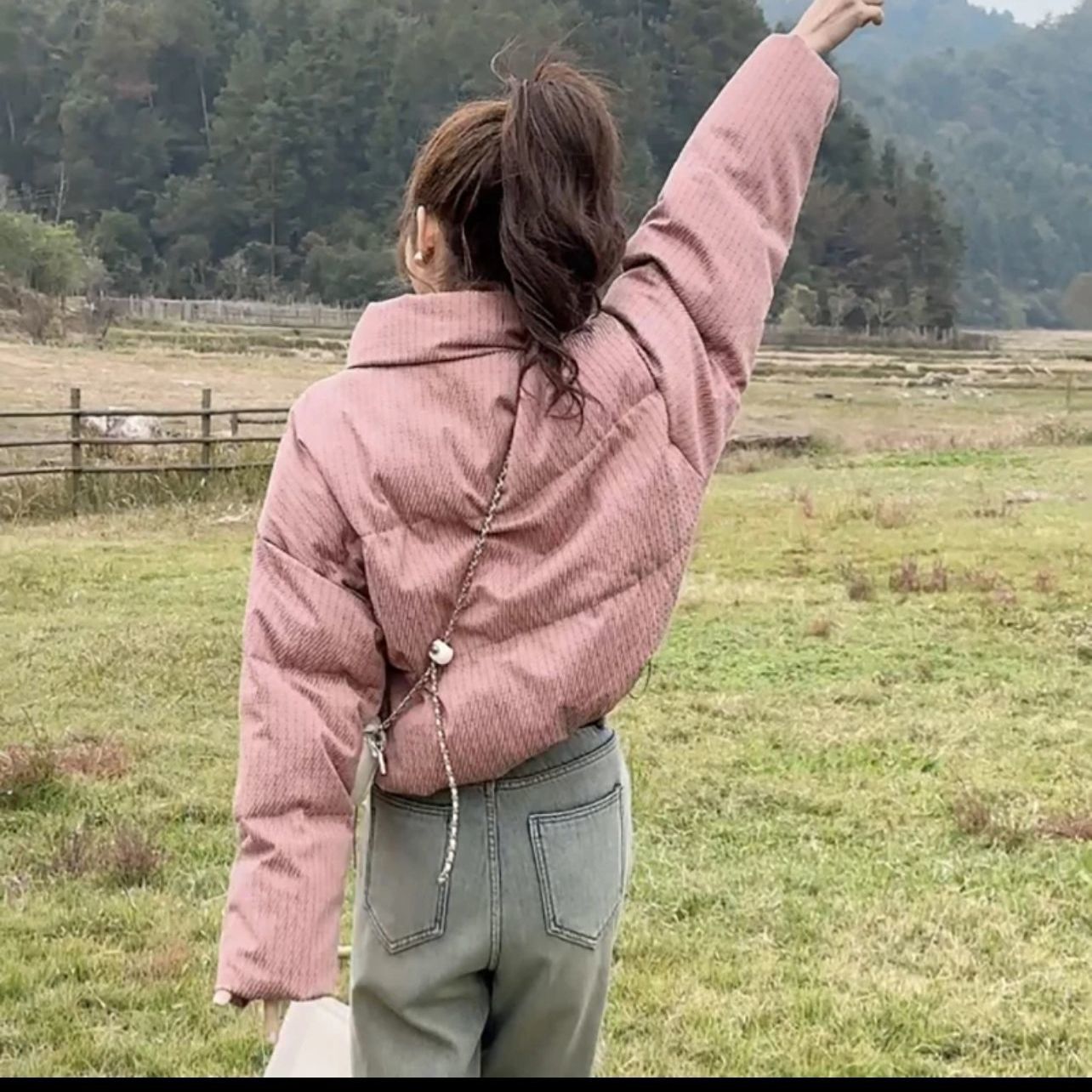 【小扬直播推荐】爆款短款立领羽绒服女冬季2023新款时尚百搭洋气保