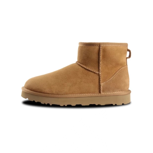 【皮毛一体】男款中筒5854雪地靴加绒加厚防滑冬季保暖棉鞋桑坡