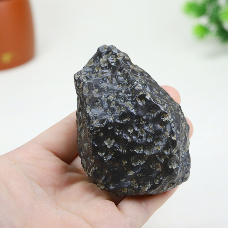 福宁石记甘沟龙鳞原石正品天然新疆龙鳞角砾岩陨铁摆件把玩件