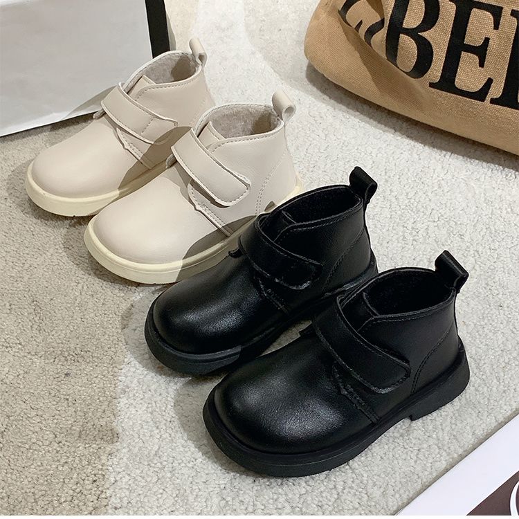 爆款女童靴子春秋新款美拉德圆头公主风男童帅气轻便平底超软潮流