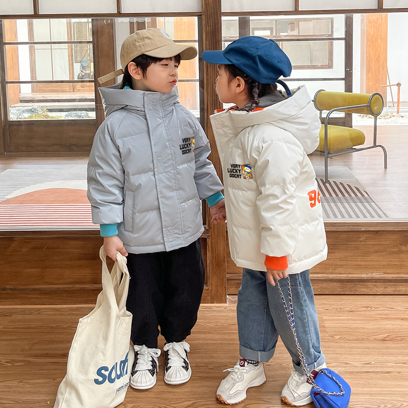 儿童婴幼童羽绒服男女童装2023加厚外套中大童宝宝保暖免洗羽绒服