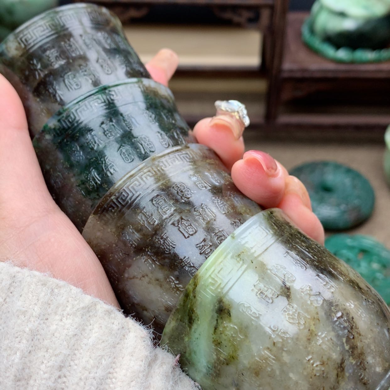 【闪购商品】独山玉颈饰未镶嵌羽*