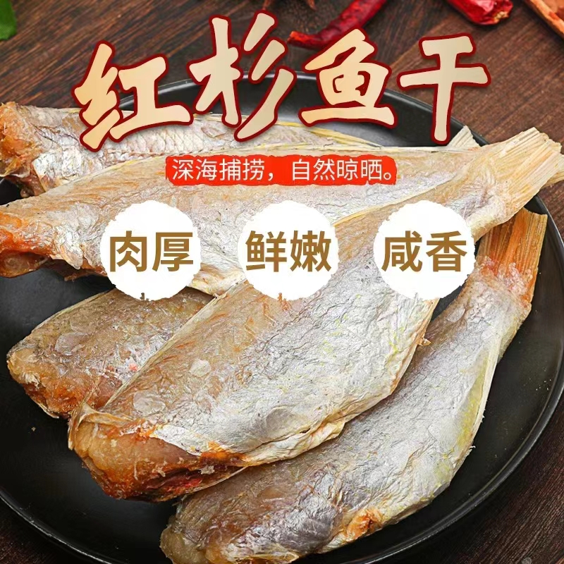 湛江本港 渔民自晒红杉鱼干 煎 蒸 焖