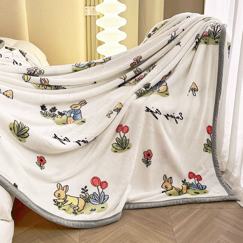 牛奶绒毛毯加厚冬季办公室午睡披肩盖毯珊瑚法兰绒沙发毯子床上用