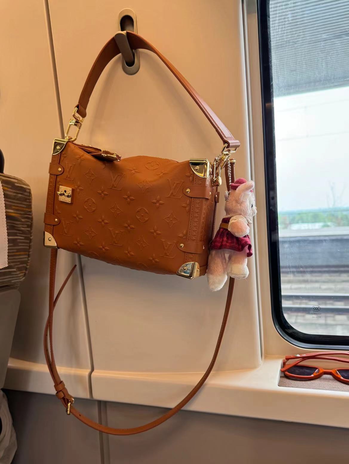 99新 LouisVuitton/路易威登 焦糖色side trunk包 23cm 11016690