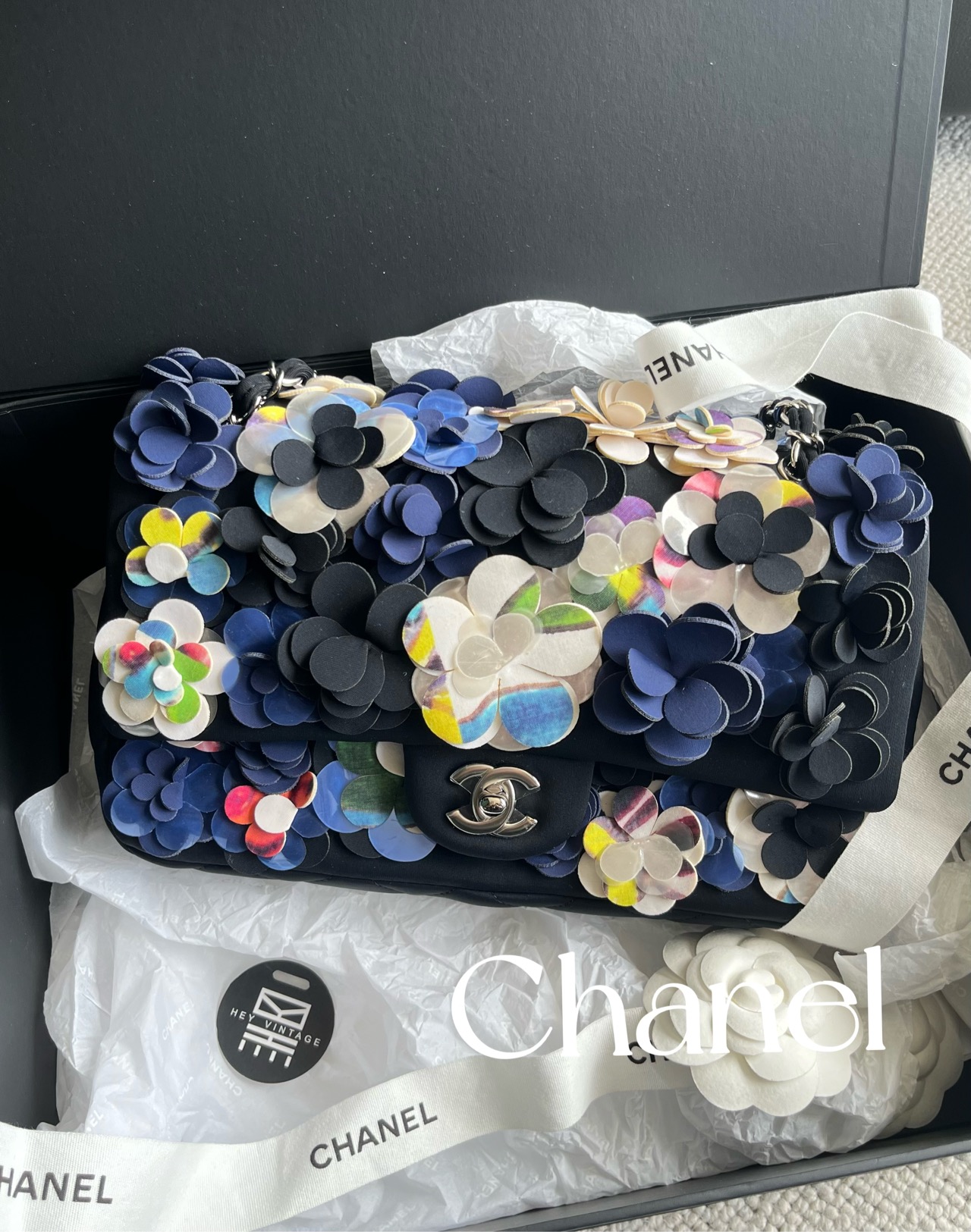 95新 Chanel/香奈儿 chanel 高稀繁花cf包 中号  25cm 8961002