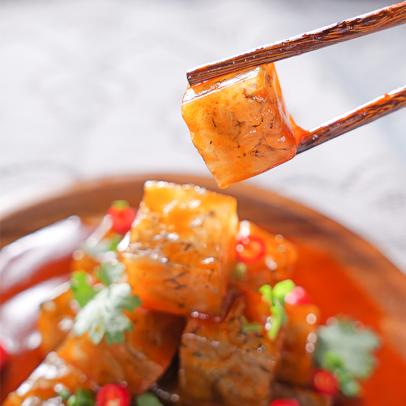 阿具开胃酸辣鱼冻低脂开袋即食凉拌小吃