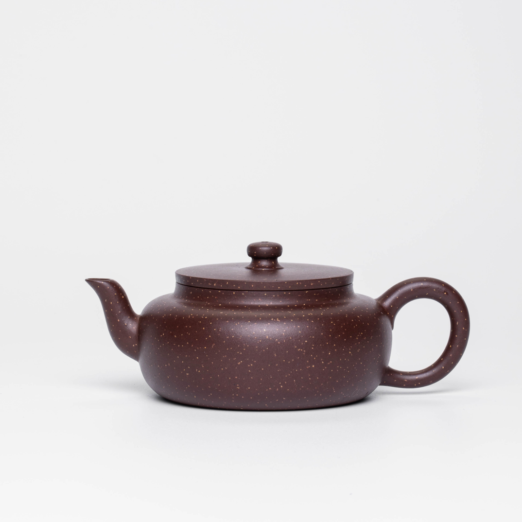 陈苏萍 星星相莲 紫泥点砂 180CC 全手 紫砂壶