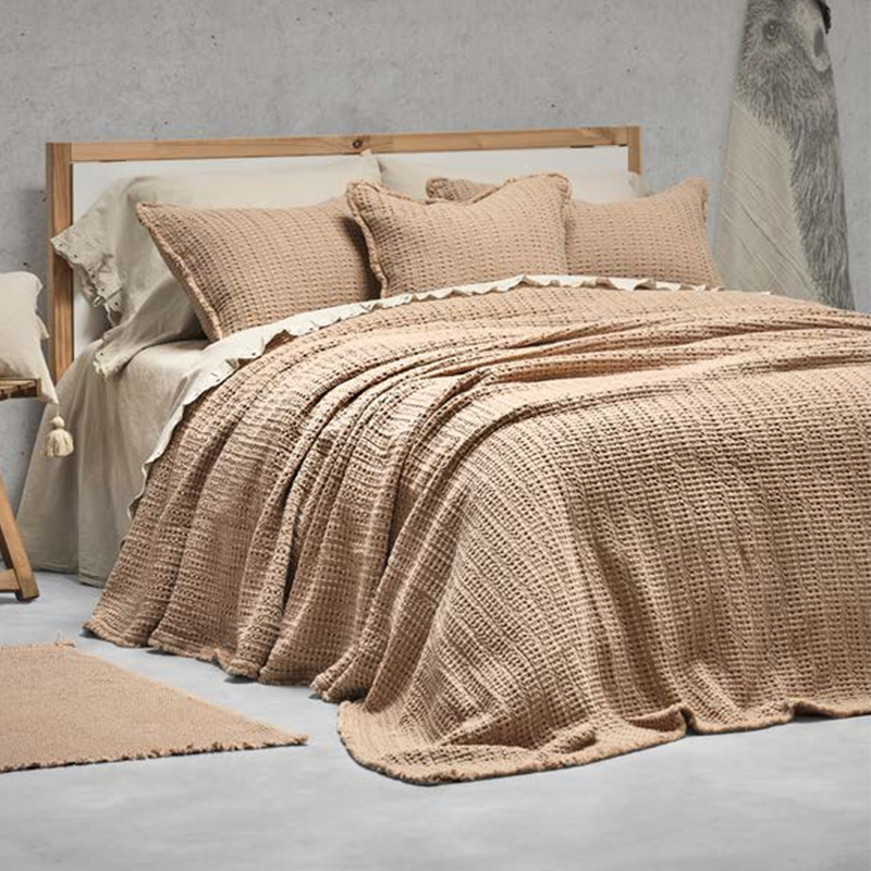 SIUTEEN葡萄牙纯进口NASA纳萨全棉床盖纯色单条250*270cm