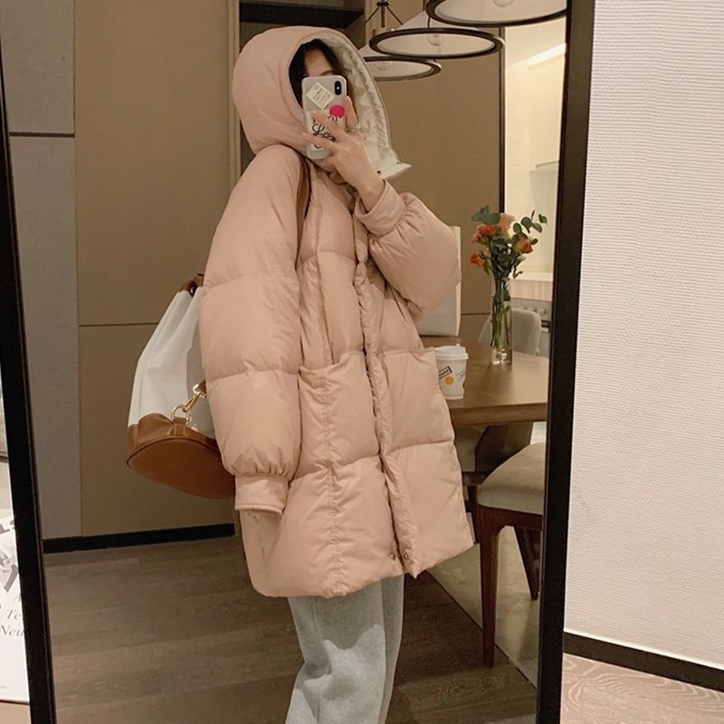 波司澄羽绒服新款爆款羽绒女士女款韩版学生亮面百搭潮流中长款季