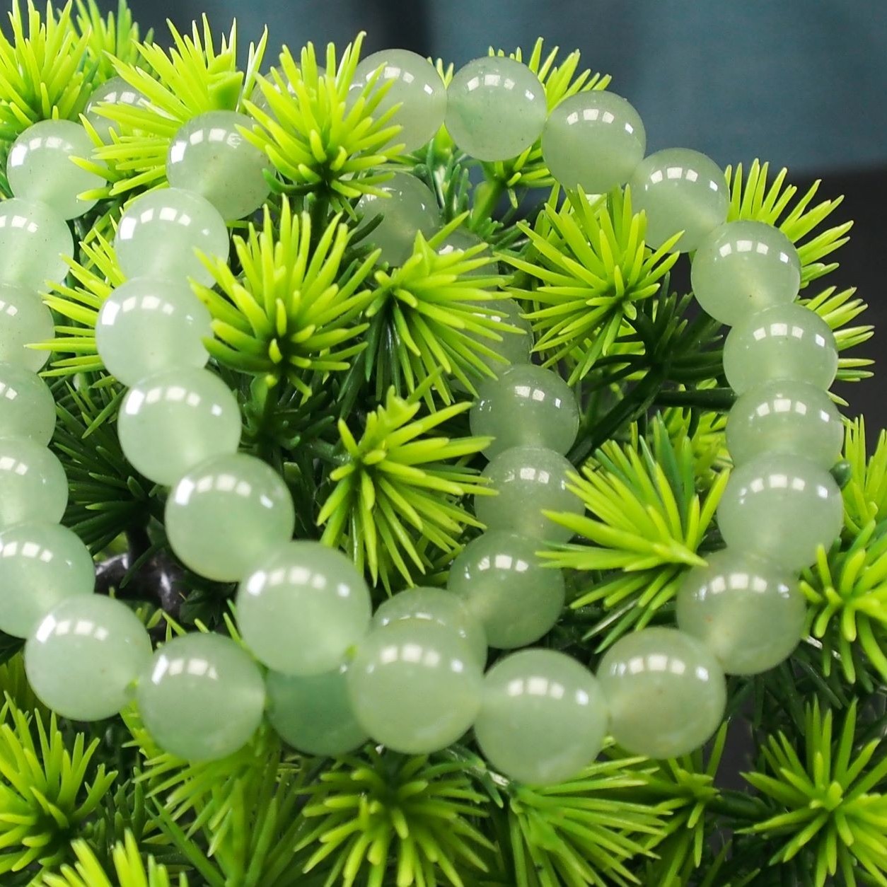 天山翠玉手镯女款料子打晴绿色单圈玉手串（多样性 发其一）女款