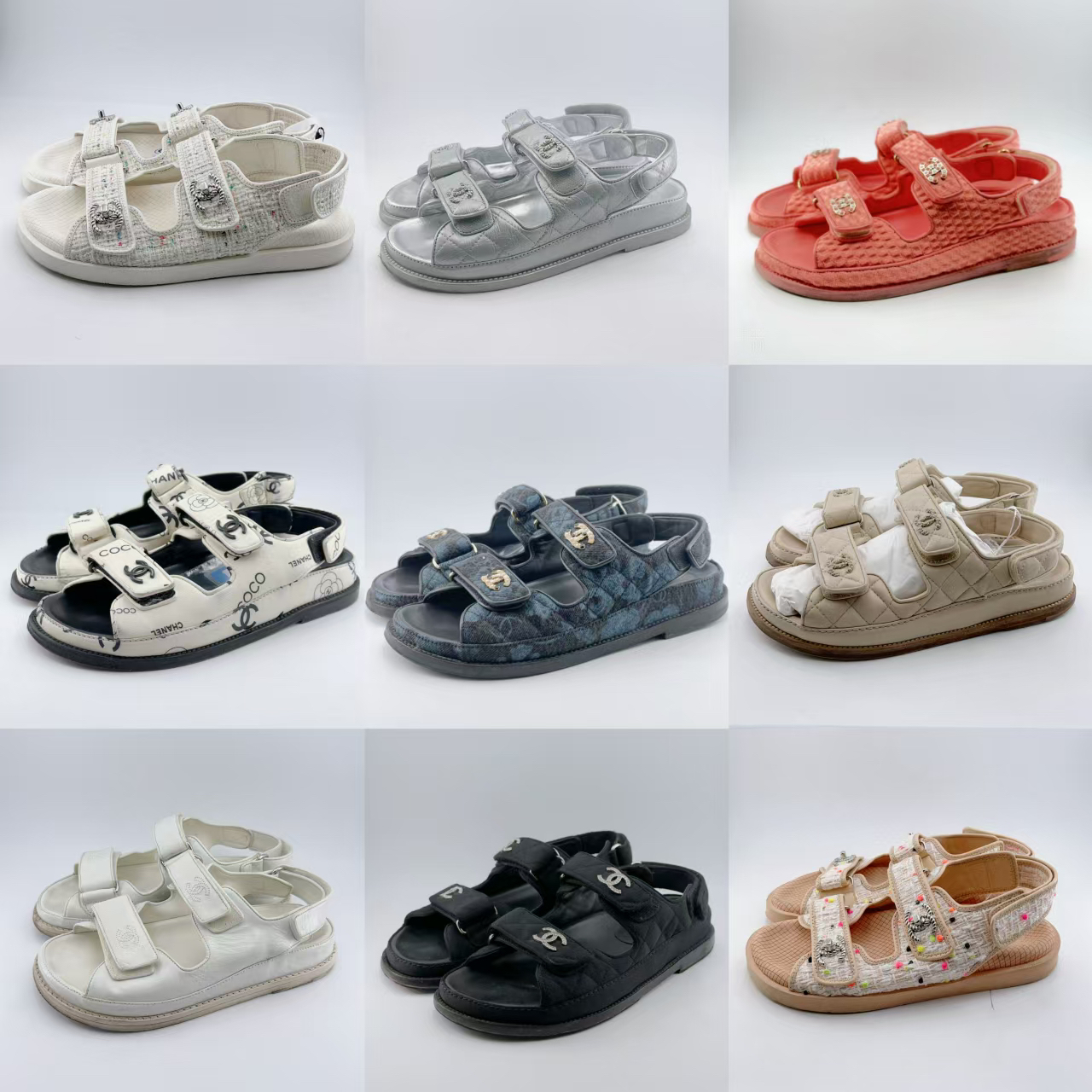 95新 Chanel/香奈儿 36-39码/98新/书包扣魔术贴凉鞋合集