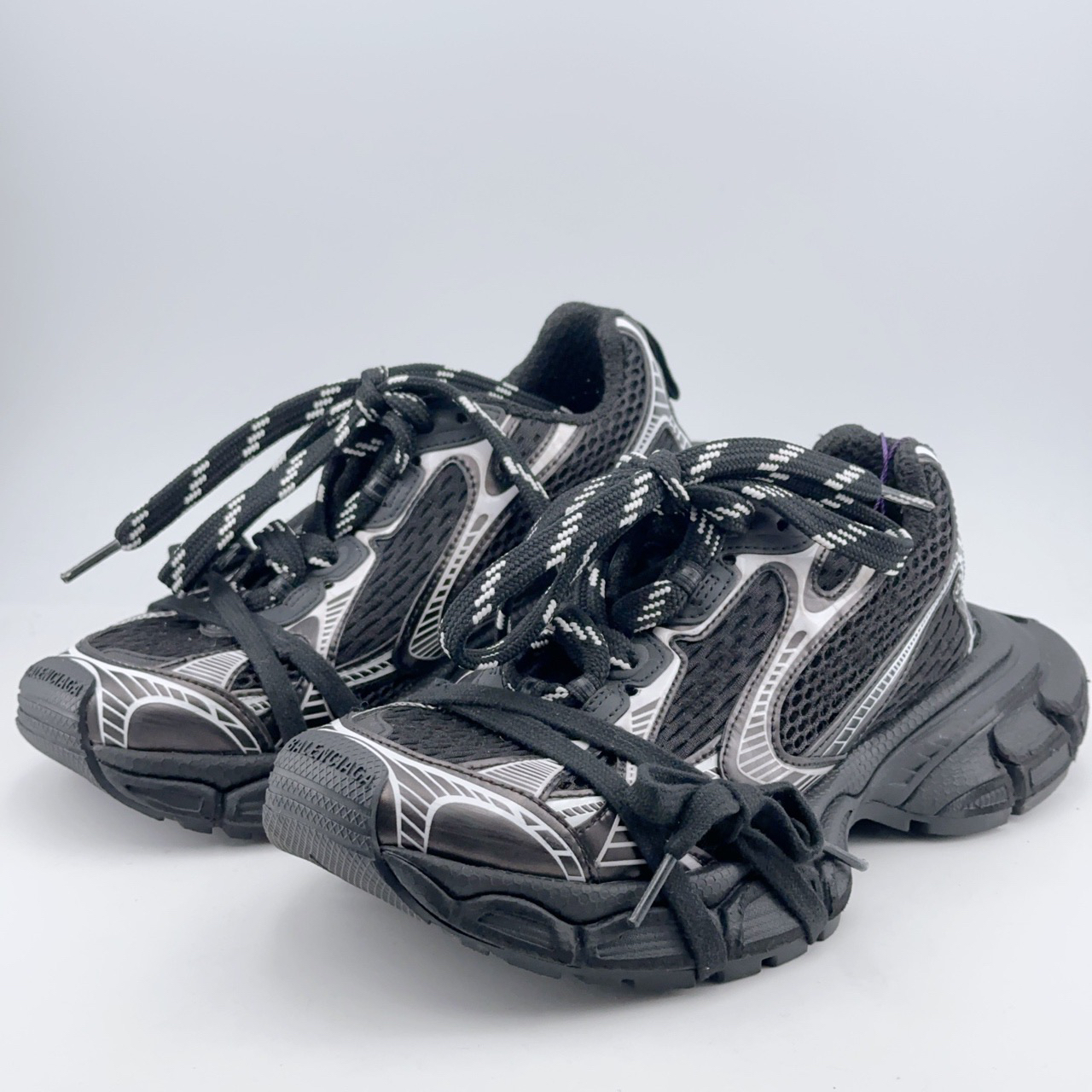 35码/98新/Balenciaga/巴黎世家 3XL黑银老爹运动鞋