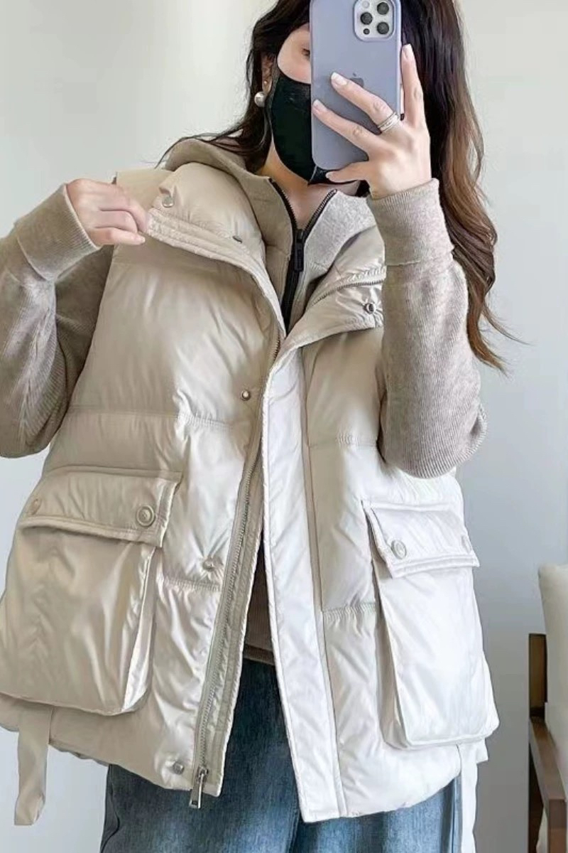 马夹背心坎肩外穿短款马甲外套冬