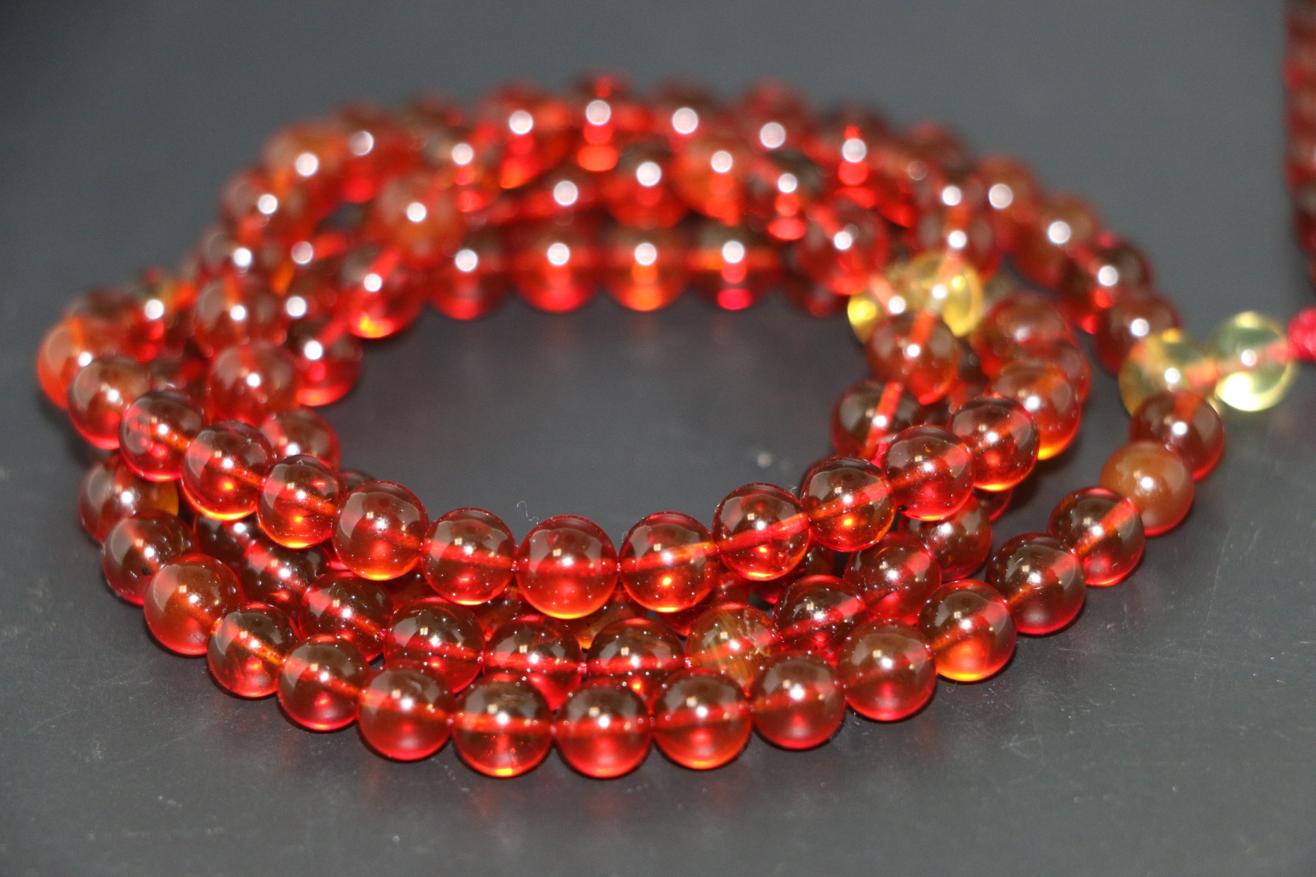 天然缅甸血珀108项链6+