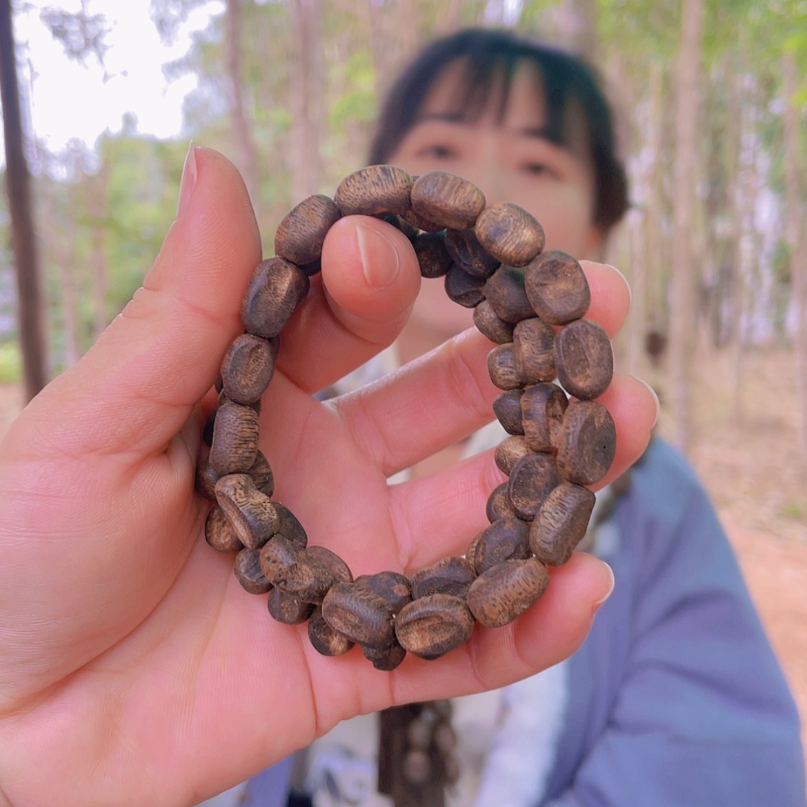 【闪购商品】沉香手串张勺子虫漏6克卡0.8多样性发一条