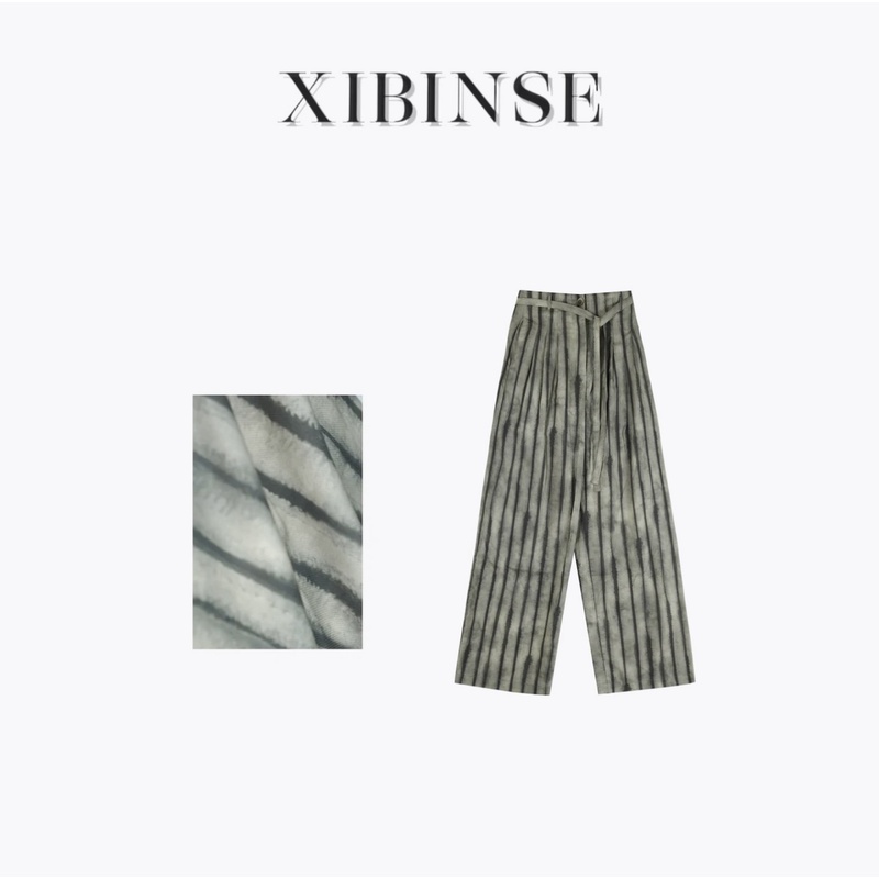 【毕小小】梵高西瓜裤 新款时尚休闲百搭休闲裤A027高腰直筒