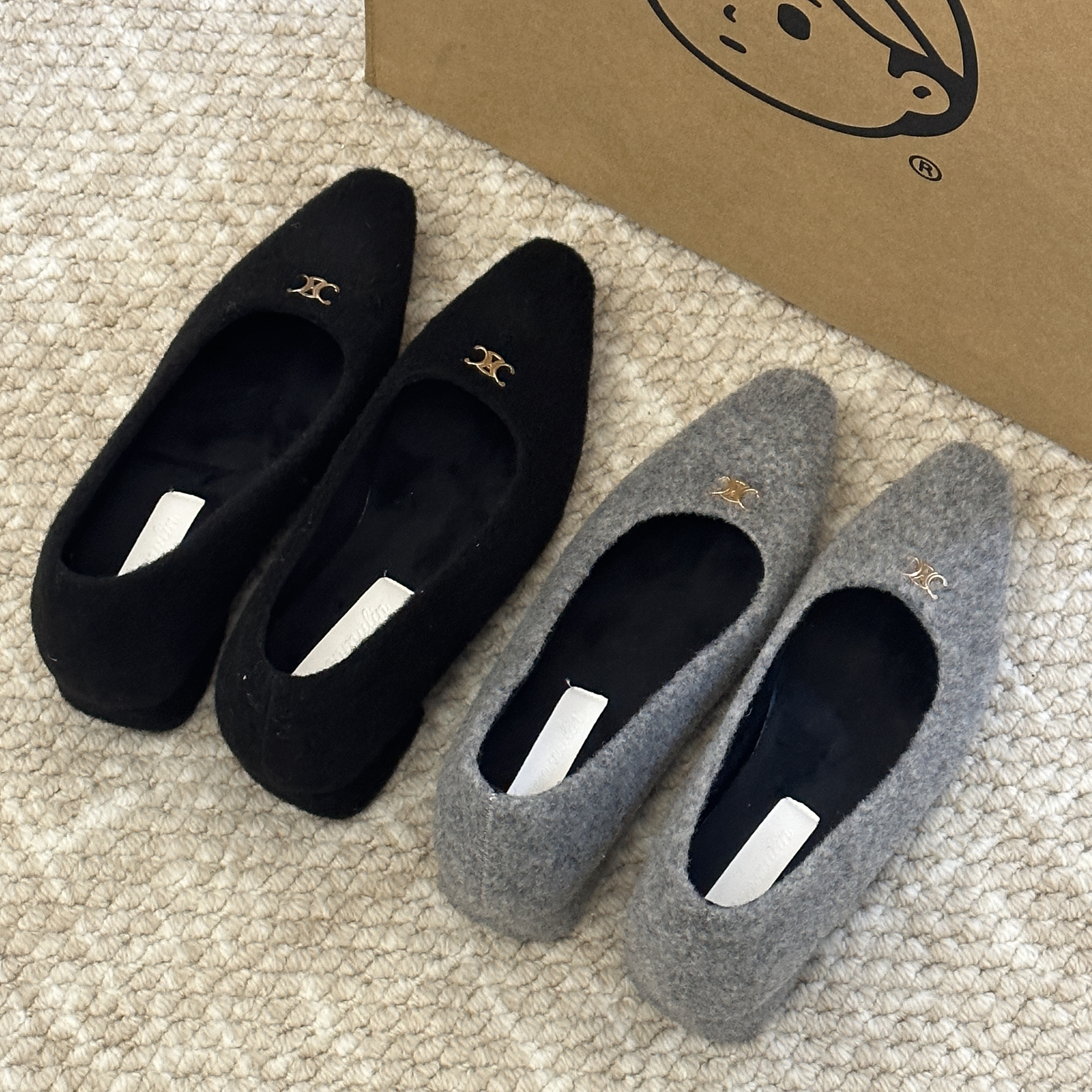 晚睡兰·内增高7cm法式粗跟玛丽珍鞋秋冬新款时尚毛毛鞋加绒单鞋女