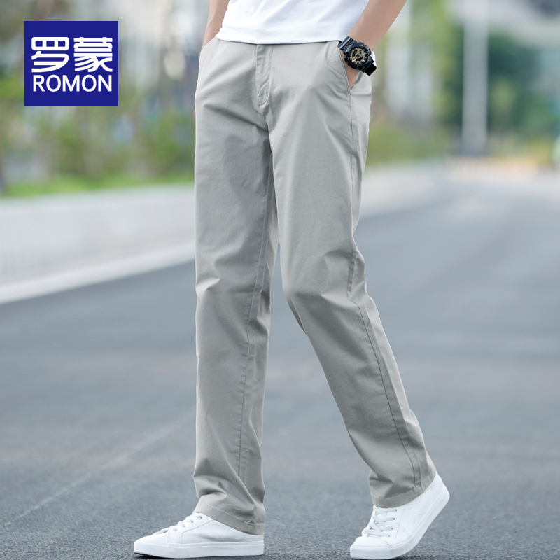 罗蒙男士秋季休闲裤男款爆款2025新款百搭秋冬男裤直筒宽松裤子男