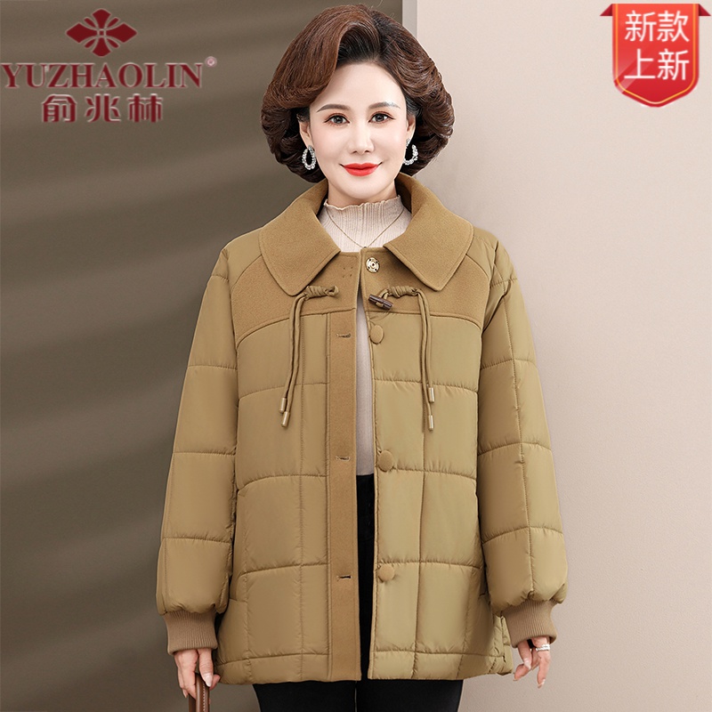 俞兆林棉服女中长款冬季2023新款时尚防风保暖棉衣外套