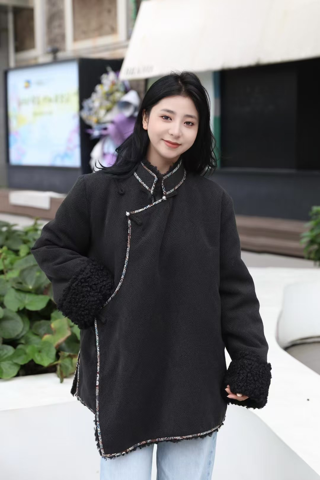 藏族新款女装加毛外套