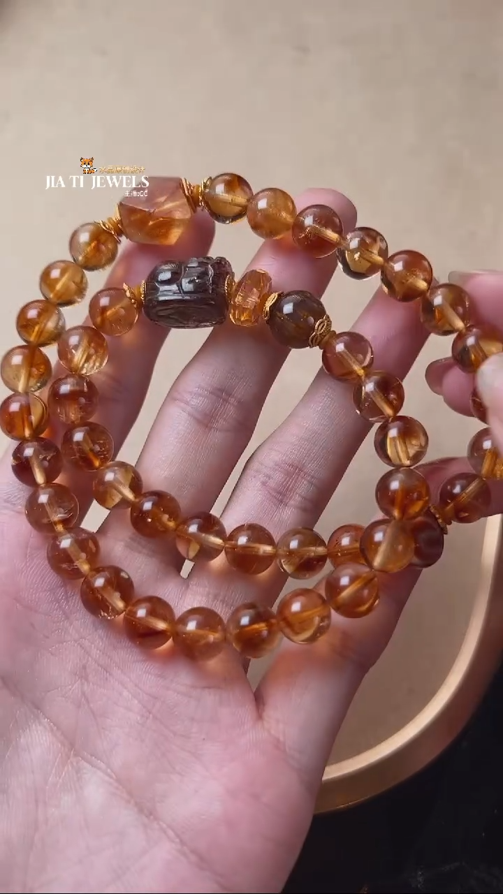 【闪购商品】黄晶手串未镶嵌DIY多样式随机发一