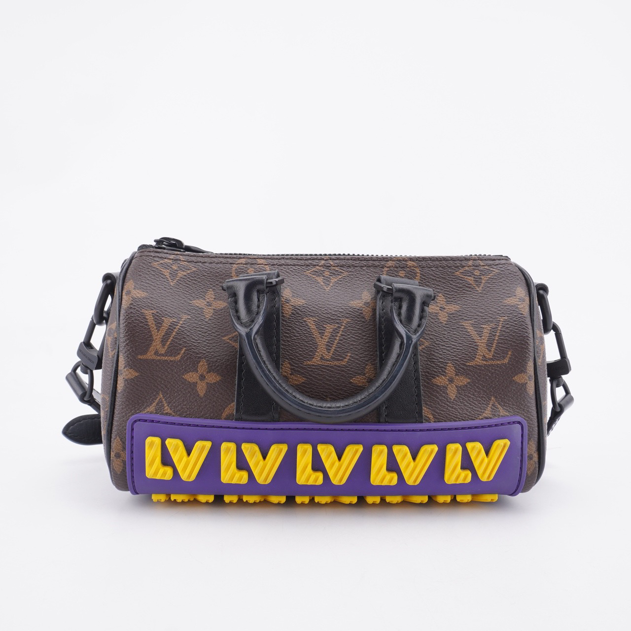 99新 LouisVuitton/路易威登 橡胶系列keepall xs单肩包 E950