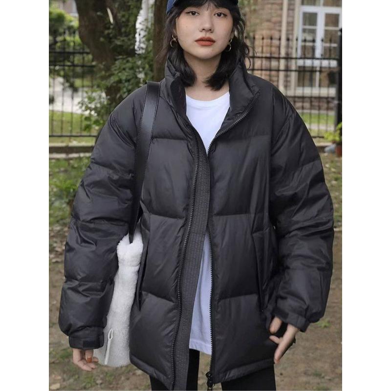 新款羽绒服特大码300斤胖MM加厚羽绒服2023秋冬宽松保暖立领面