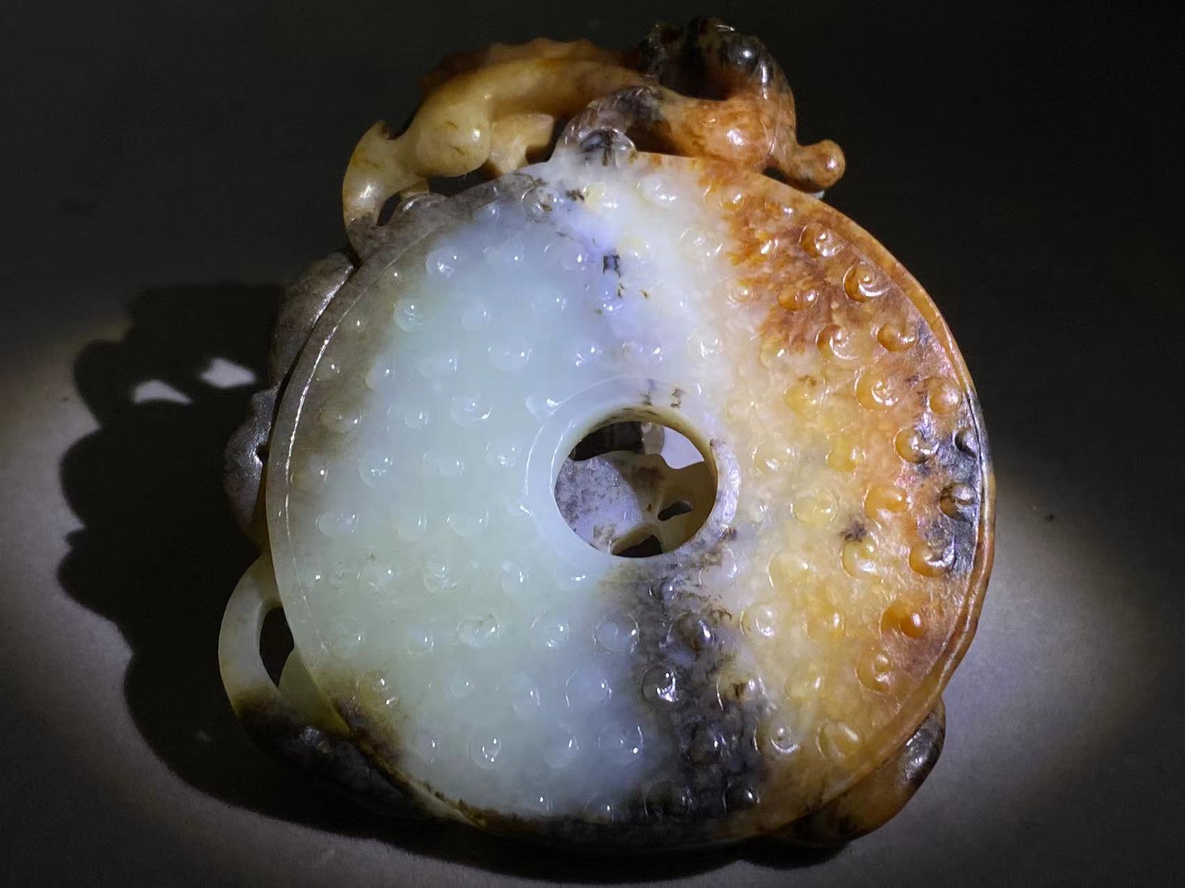 【聚盛和】高浮雕盘龙玉壁