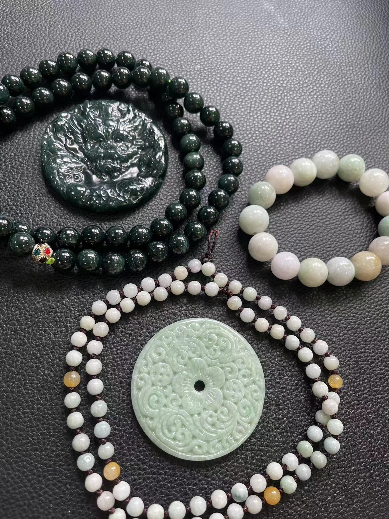 天然A货翡翠珠链项链Z08437