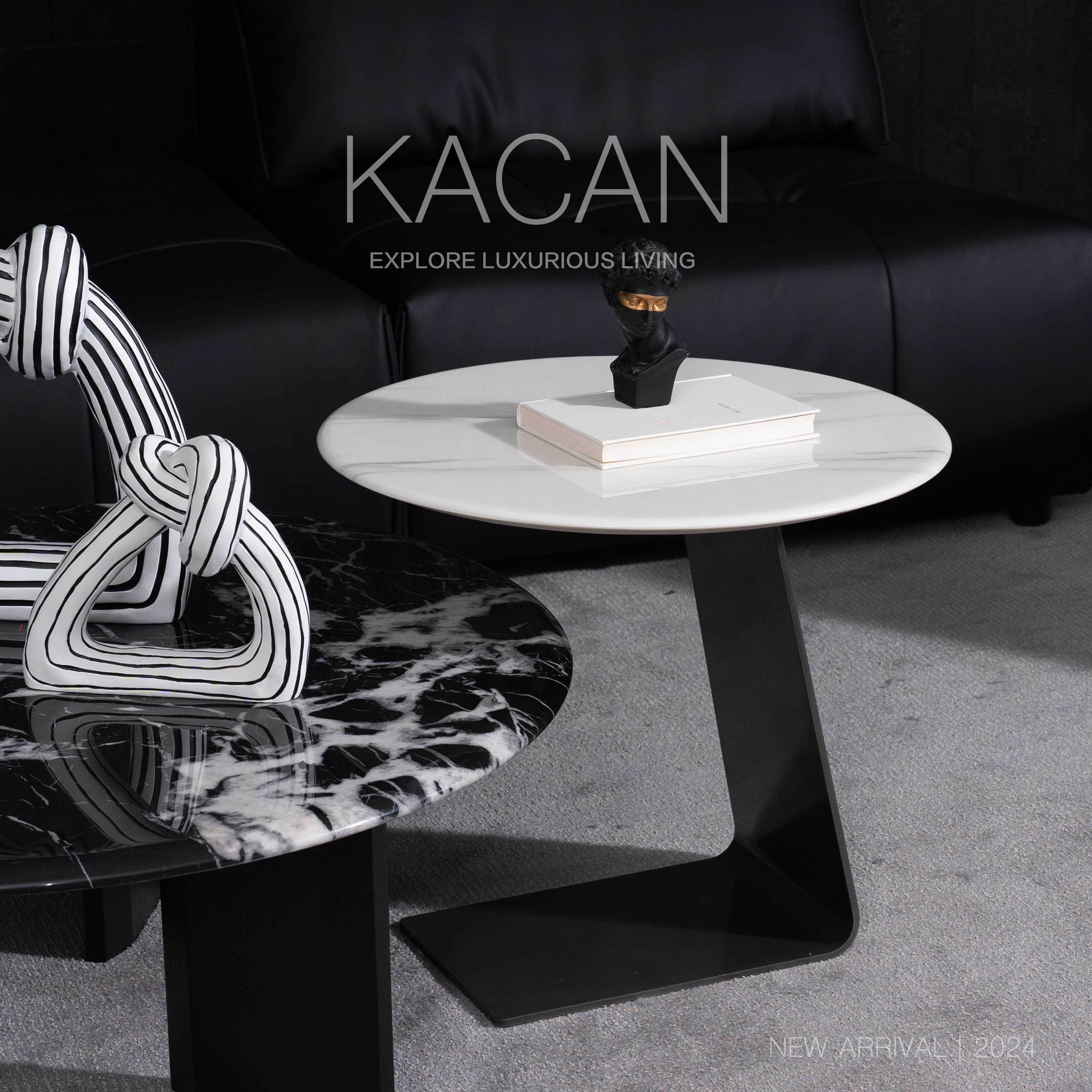 KACAN|卡璨轻奢客厅家用意式大理石边几角几爱丁堡系列bj-02