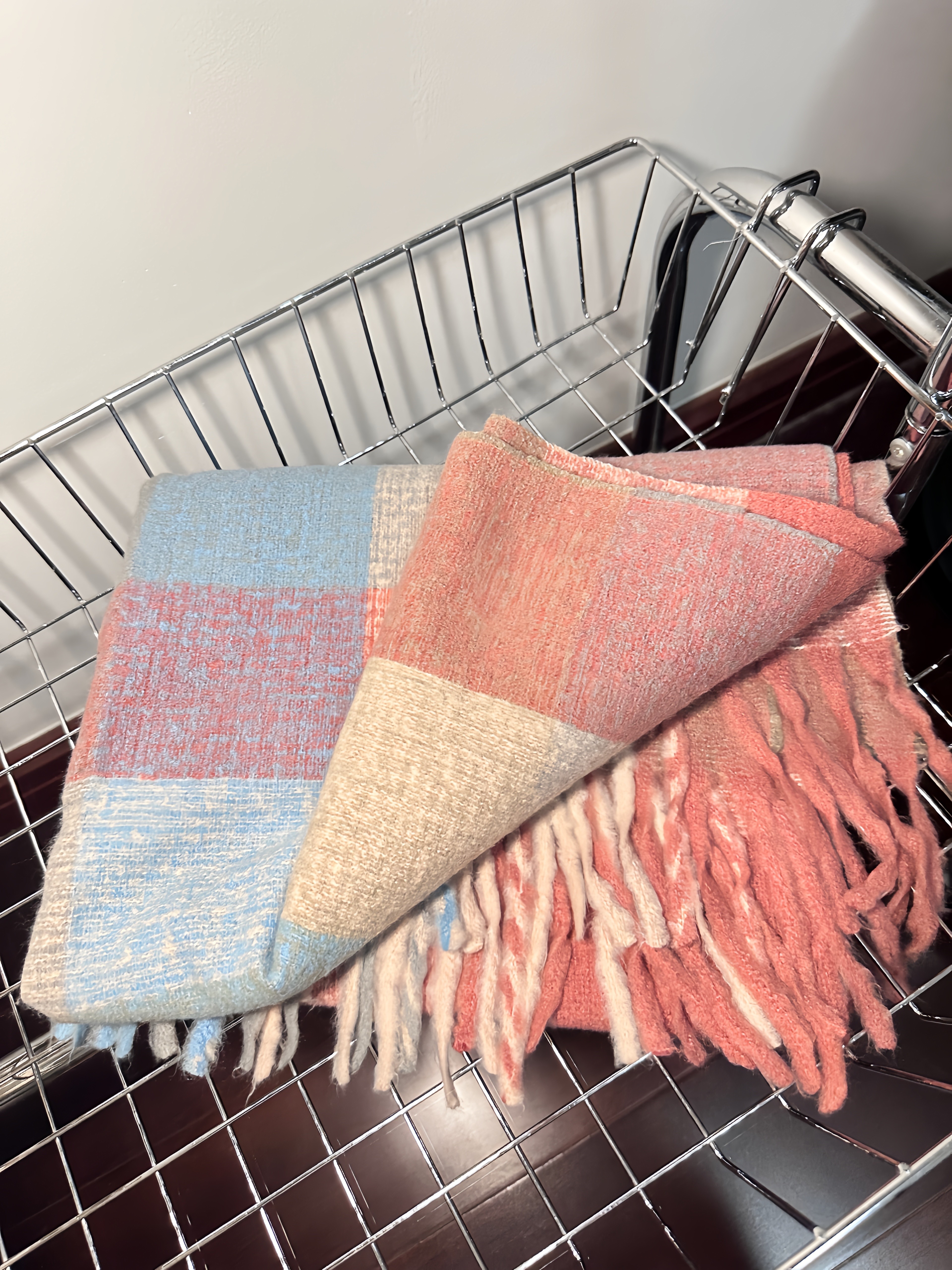 围巾加厚秋冬时尚百搭保暖披肩保暖披肩拼色韩版渐变长款柔软