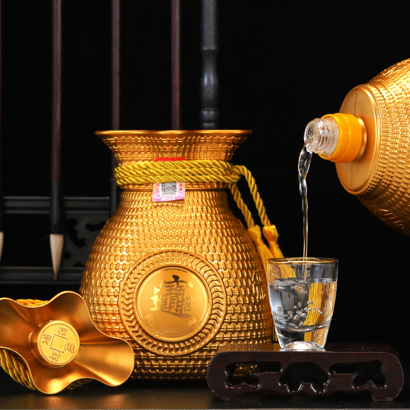 杏甘涌山西清香型白酒53度纯粮食原浆酒整箱500mL*2瓶礼盒装53度