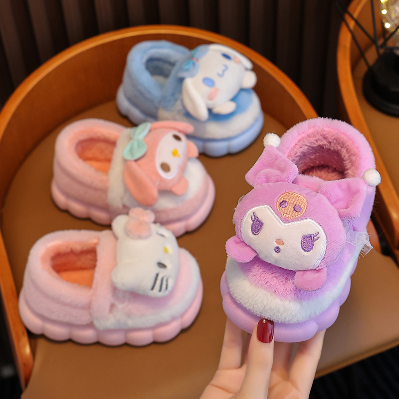 新兴新款秋冬季儿童棉拖鞋男女童室内可爱卡通女童拖鞋婴幼儿宝宝