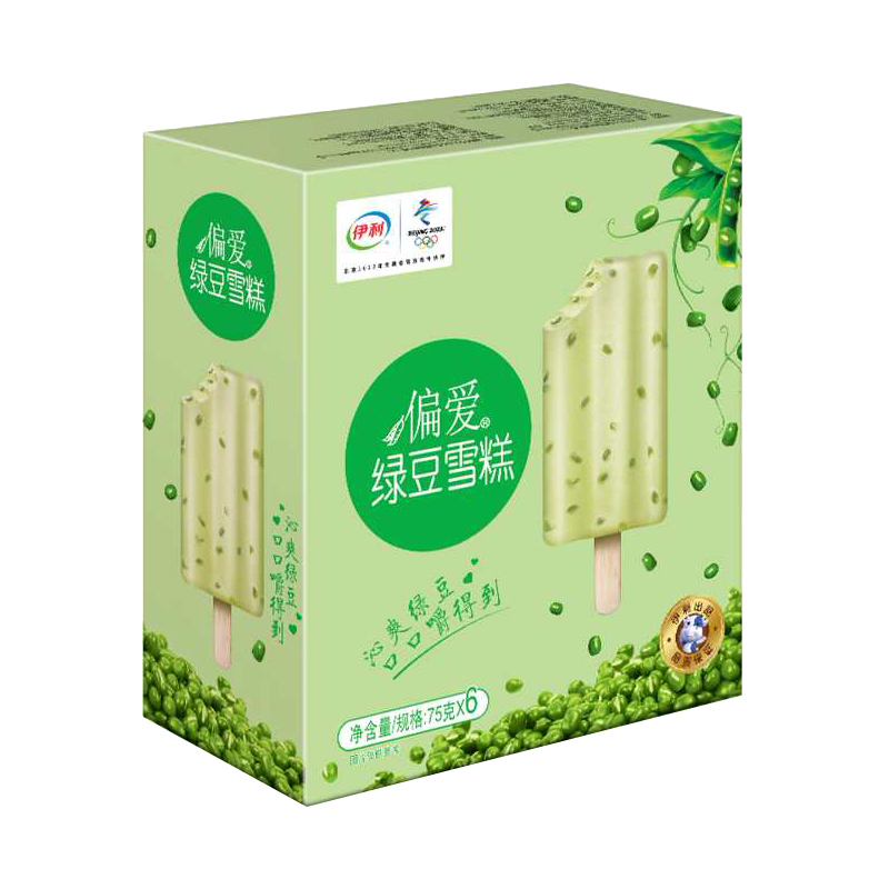 伊利偏爱绿豆雪糕450g