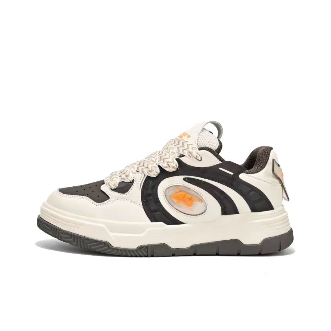 VY230030棕色休闲男鞋板鞋面包鞋