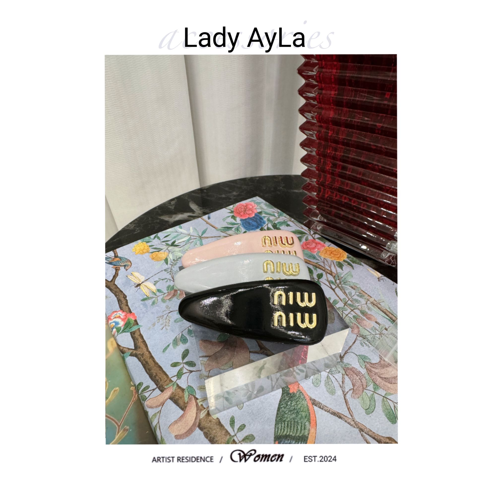 网红字母M发夹AL771