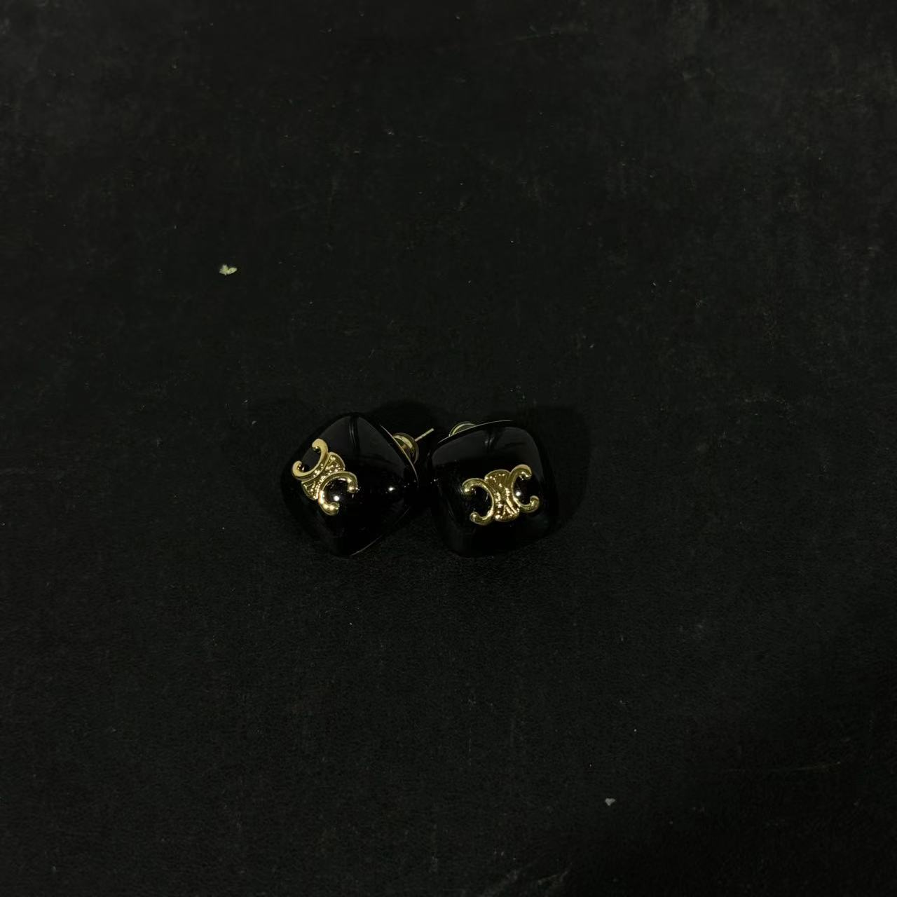 铜合金合成锆石耳饰 凯旋门气质轻奢百搭耳钉AL243