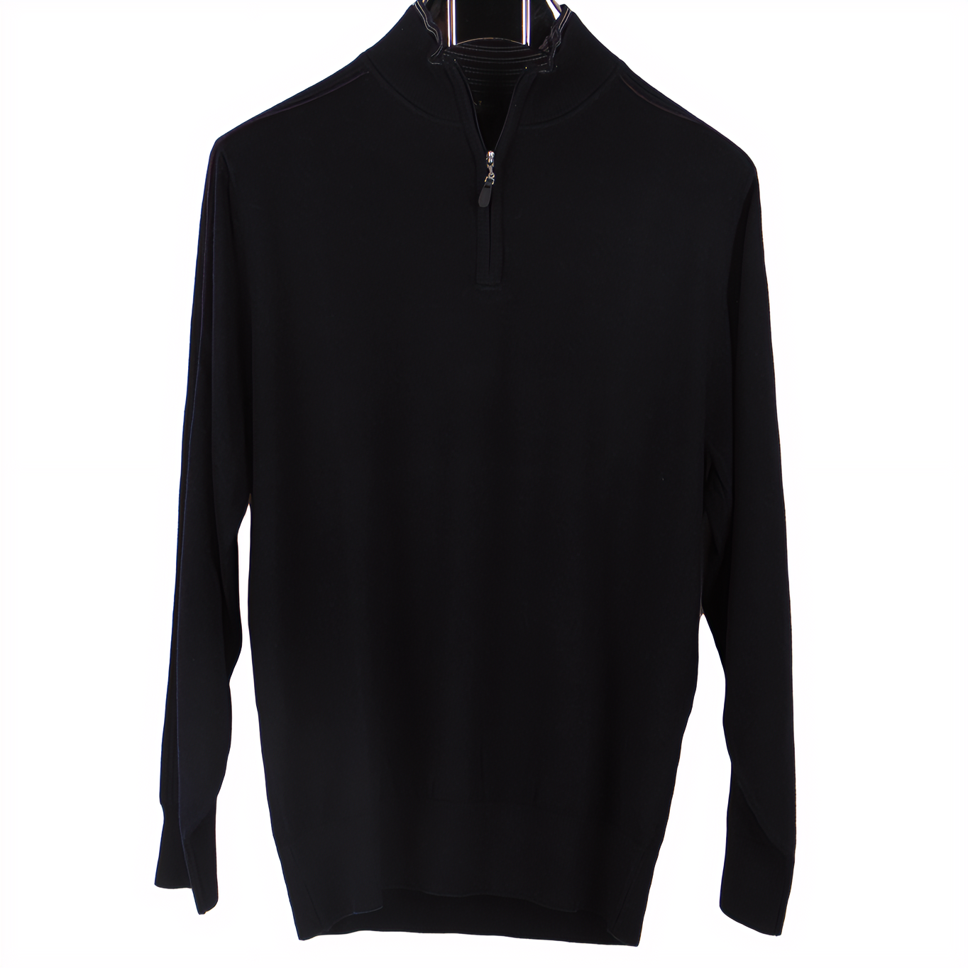 高奢休闲男士羊毛羊绒针织立领秋冬纯色长袖时尚百搭半拉链打底