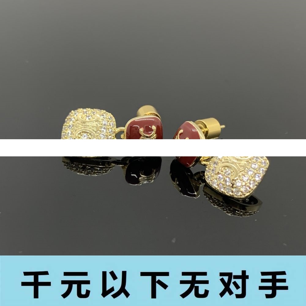 铜合金合成锆石耳饰 ED1081 ed1081耳钉