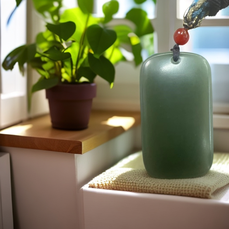 和田玉平安无事牌百搭时尚