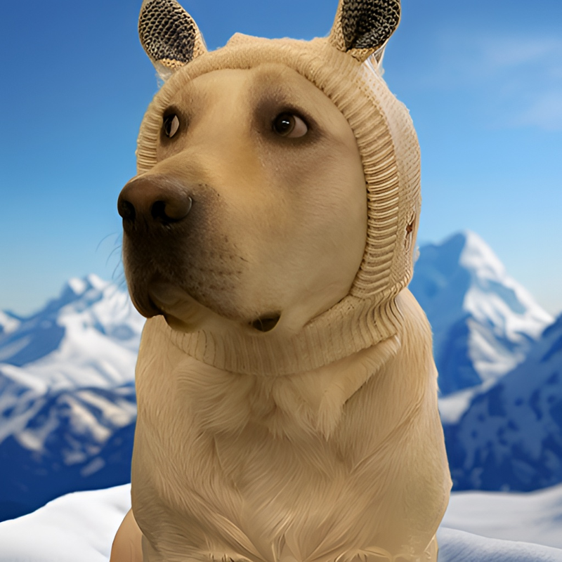 宠物狗可爱头套狗狗毛绒帽子金毛中大型犬拉布拉多耳朵冬季保暖99