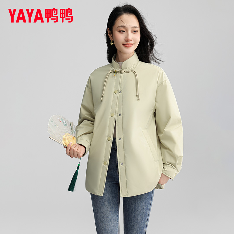 YAYA/鸭鸭轻薄羽绒服女2025新款户外时尚秋冬休闲新中式盘扣外套