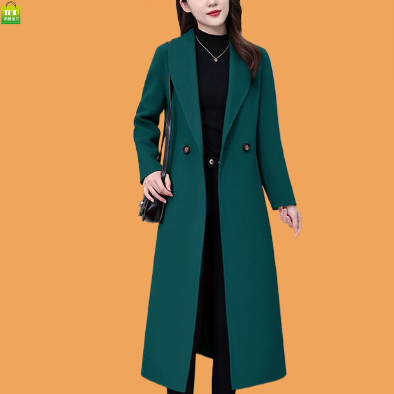 高级感小香风毛呢外套休闲时尚秋冬妈妈女洋气上档次百搭呢子大衣