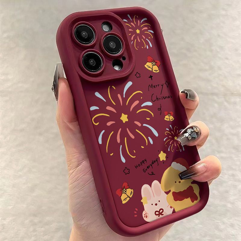烟花卡通iPhone15苹果14promax/13/12手机壳11硅胶xr/xs防摔xr/xs