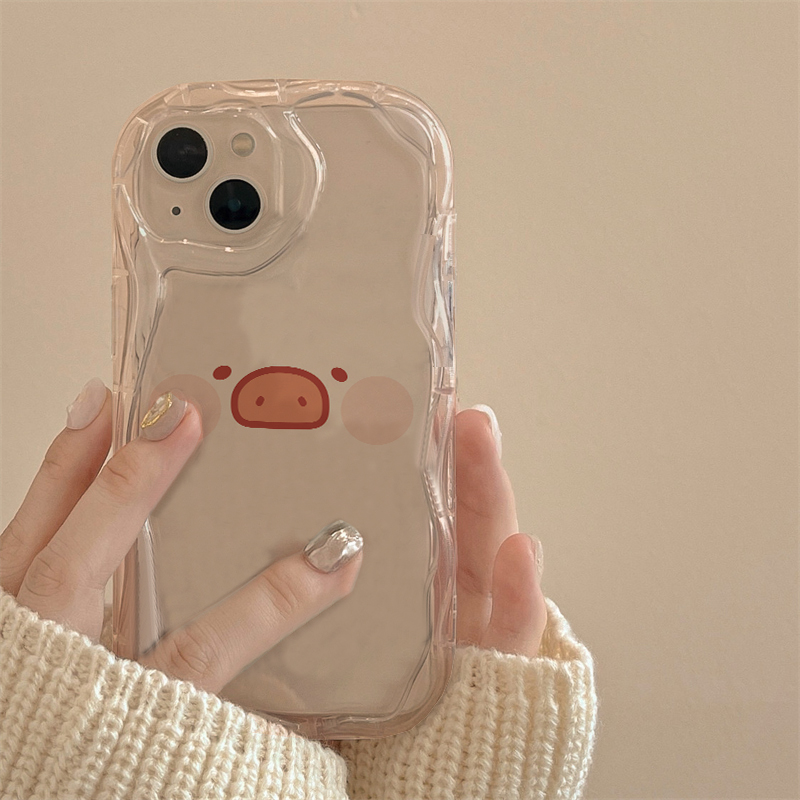 简约小猪表情适用苹果15/14promax手机壳13华为/vivo/小米/oppo软